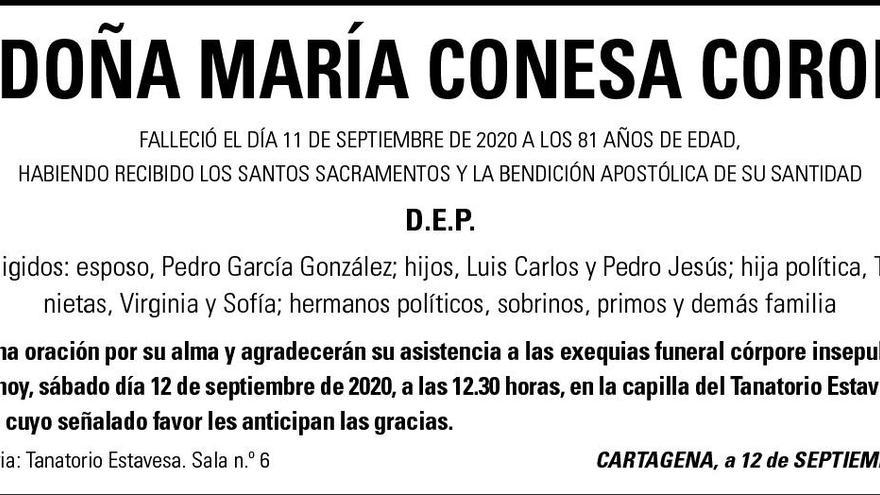 Dª María Conesa Corona