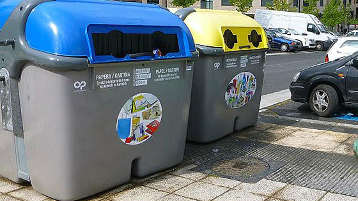 Contenedores de reciclaje en el País Vasco