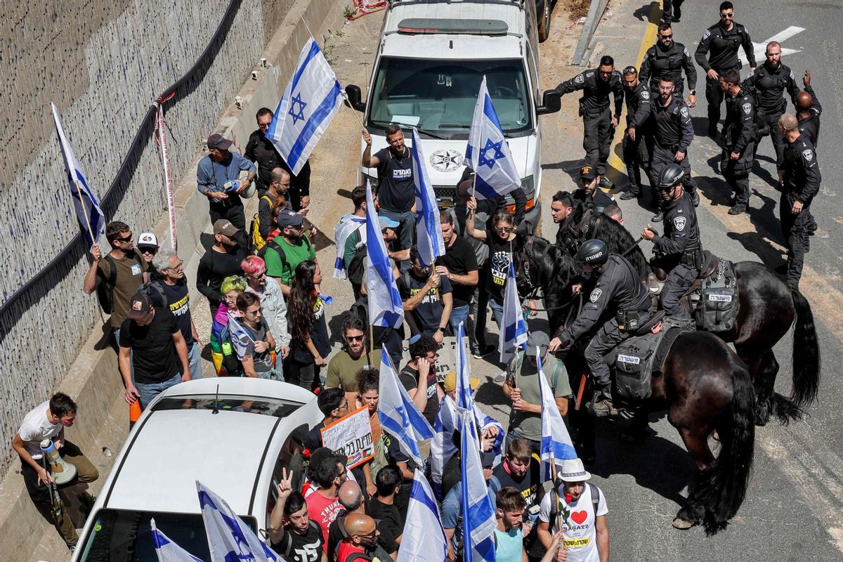 Protestas en Tel Aviv por la polémica reforma judicial del Gobierno de Netanyahu