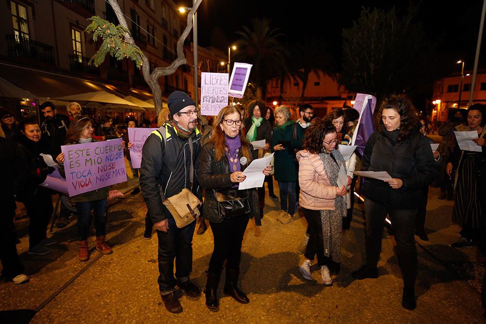 Unas 300 personas se manifiestan en Ibiza y Formentera en apoyo a las feministas andaluzas