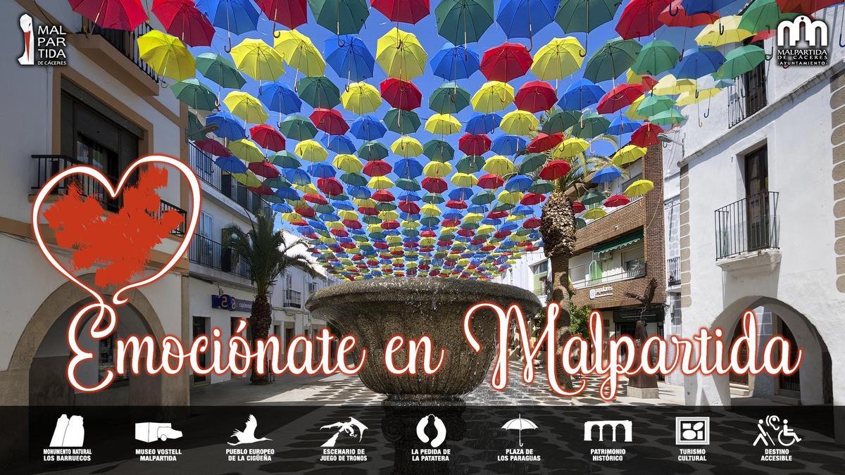 Plaza de lps Paraguas en Malpartida de Cáceres