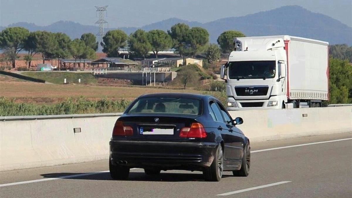 Imagen obtenida por el radar de los Mossos dEsquadra del coche que iba a 171 km h