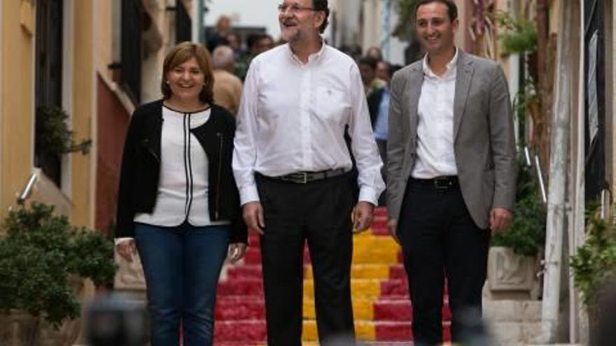 Bonig, Rajoy y Sánchez, durante una visita a Calp.