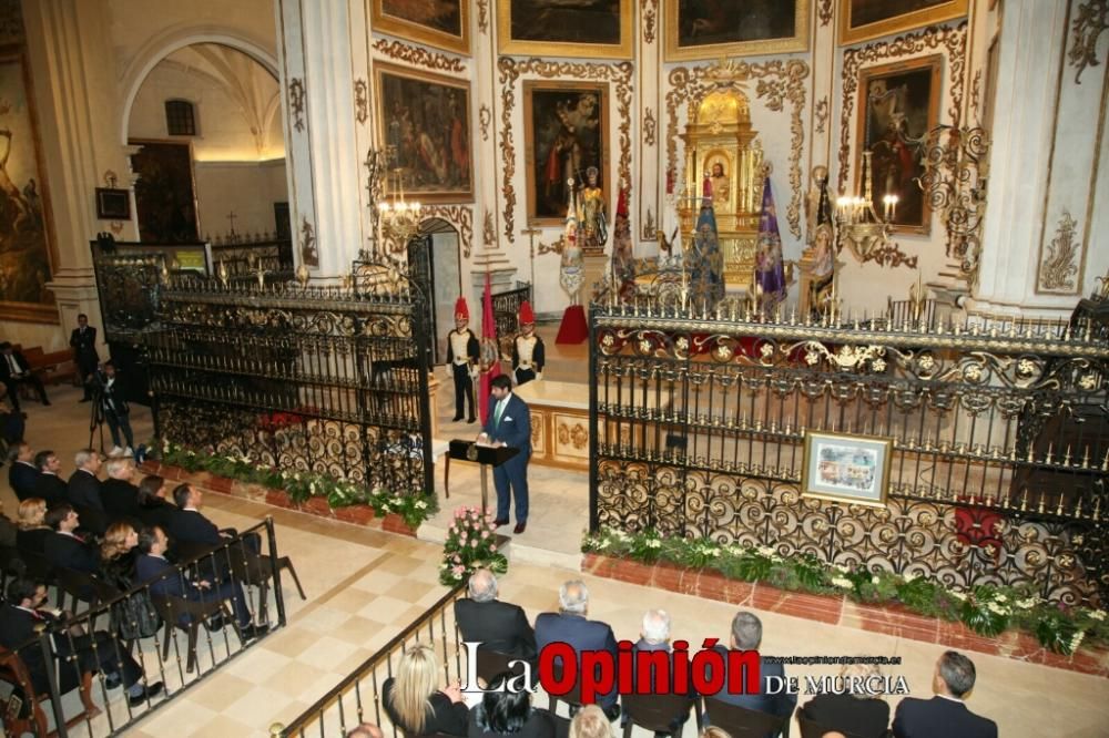 Fernando López Miras da el pregón de la Semana Santa en Lorca