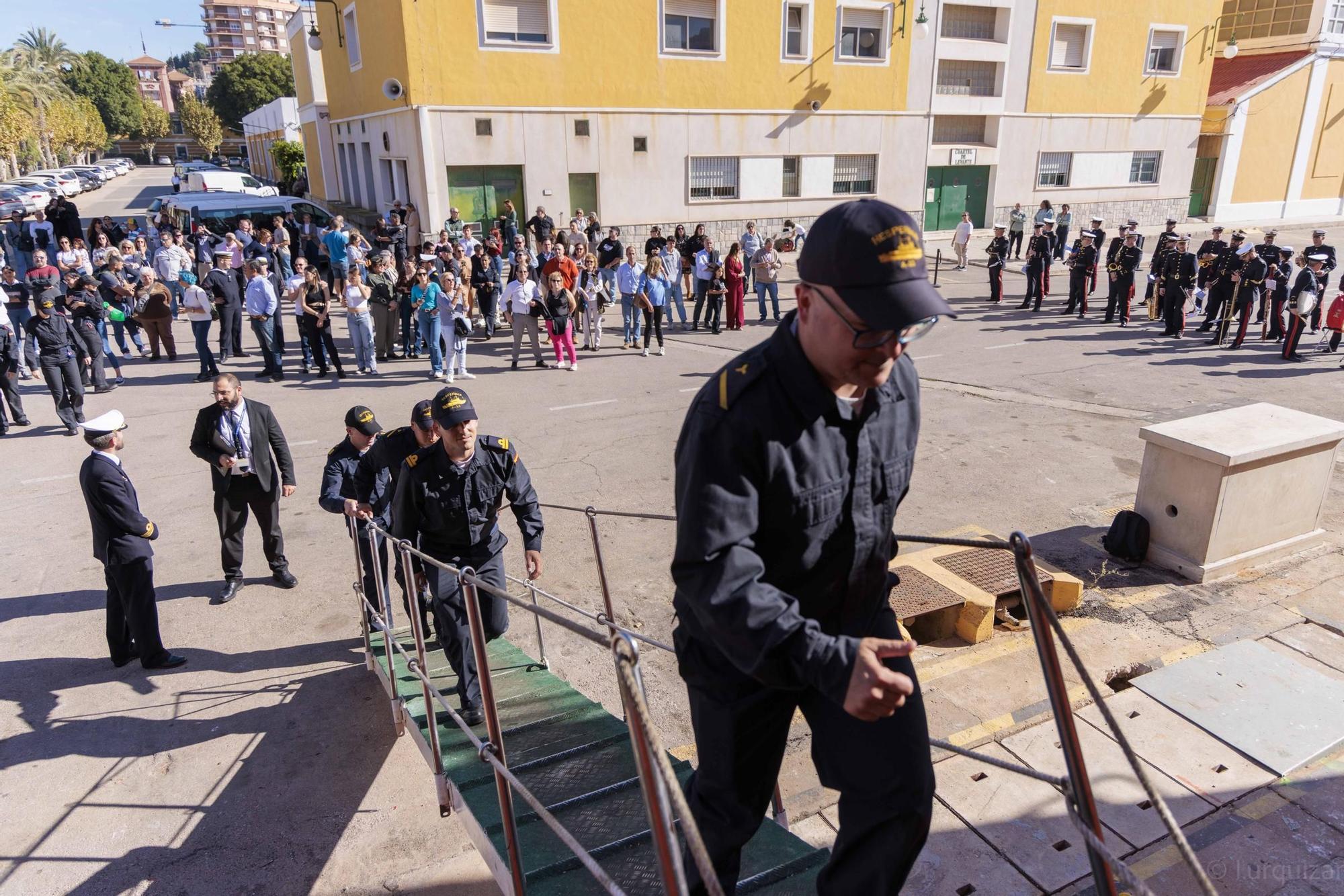 Las imágenes de la despedida del buque Hespérides en Cartagena