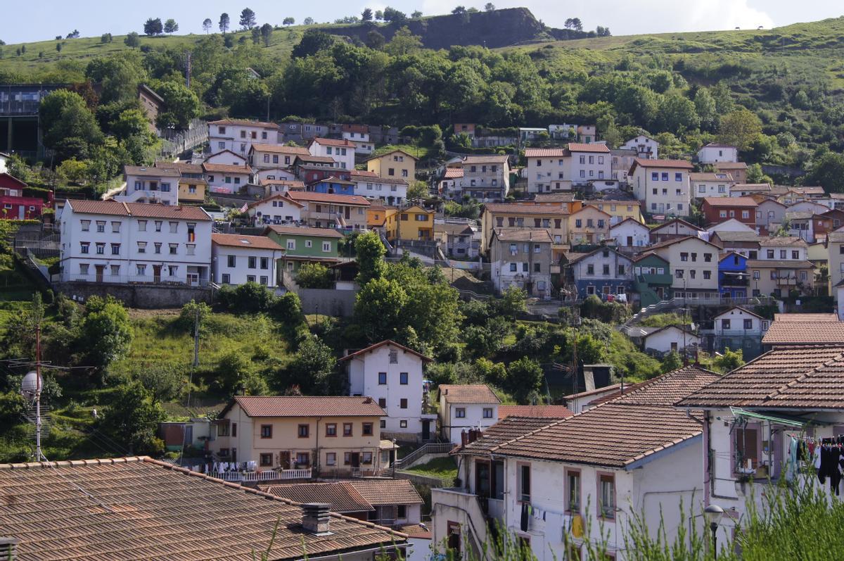 Imagen del barrio de Masustegui, construido por gallegos emigrados a Euskadi.