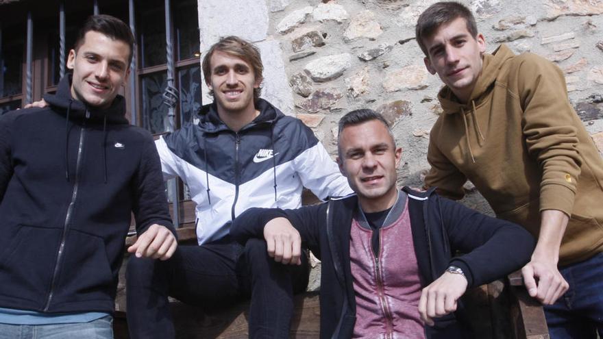 Muniesa, Eloi, Granell i Pons, ahir als jardins del restaurant Siloc de Girona