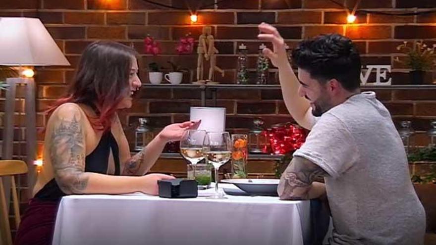 Samantha y Jesús, en &#039;First Dates&#039;.