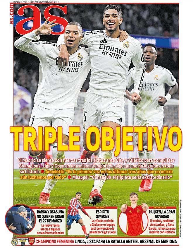 Las portadas de la prensa deportiva de hoy