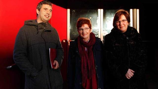 Por la izquierda, Celestino Rodríguez, Emilia Barrio y Begoña Pedrosa.