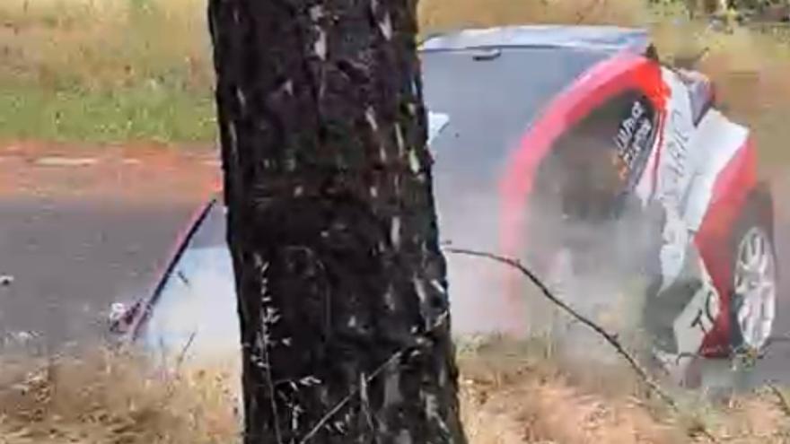 Accidente de José Mari Ponce en el Rally Islas Canarias