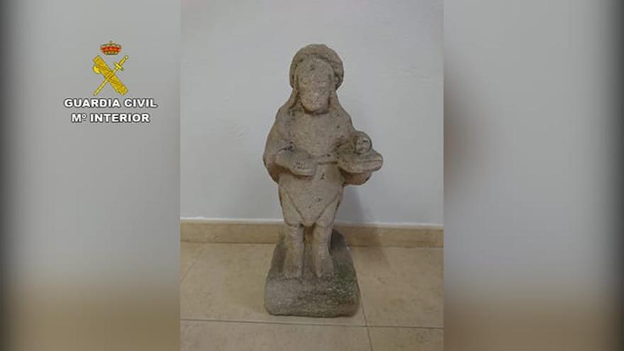 La Guardia Civil recupera una escultura de San Juan Bautista robada