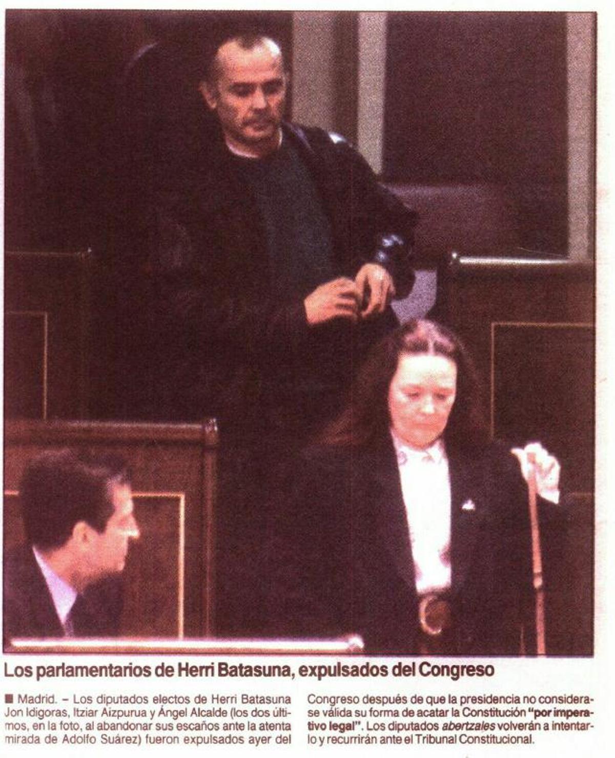 Fragmento de la portada de EL PERIÓDICO del día 5 de diciembre de 1989.