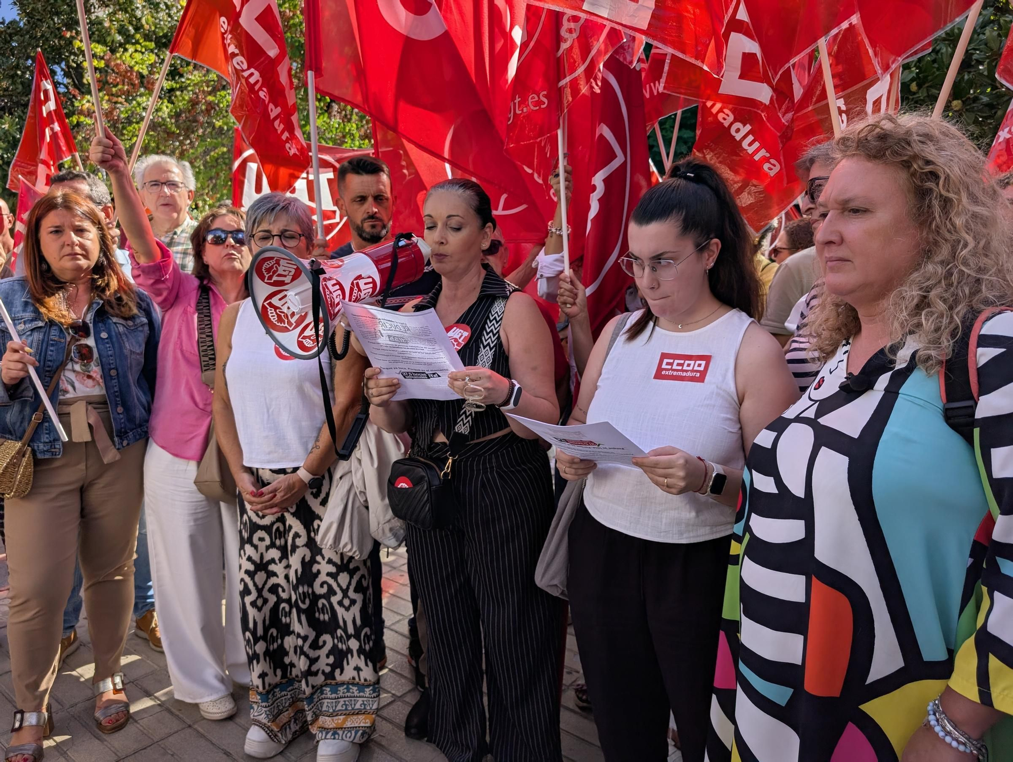 Concentración en Badajoz a favor de la reducción de la jornada laboral