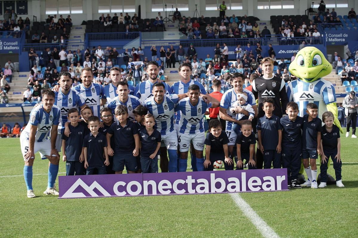 Formación del Atlético Baleares en el partido que recibió al Espanyol B