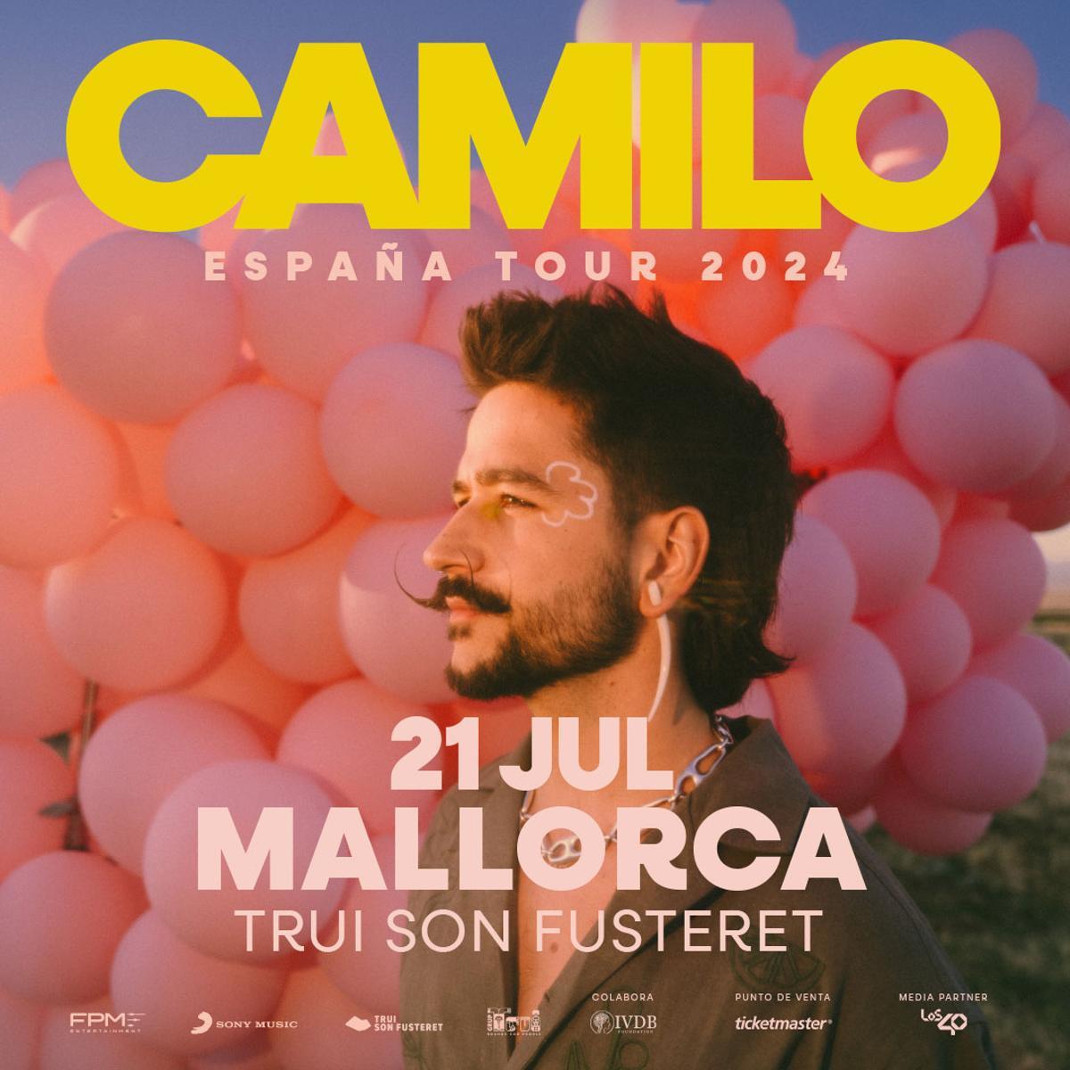 Cartel del concierto de Camilo en Palma