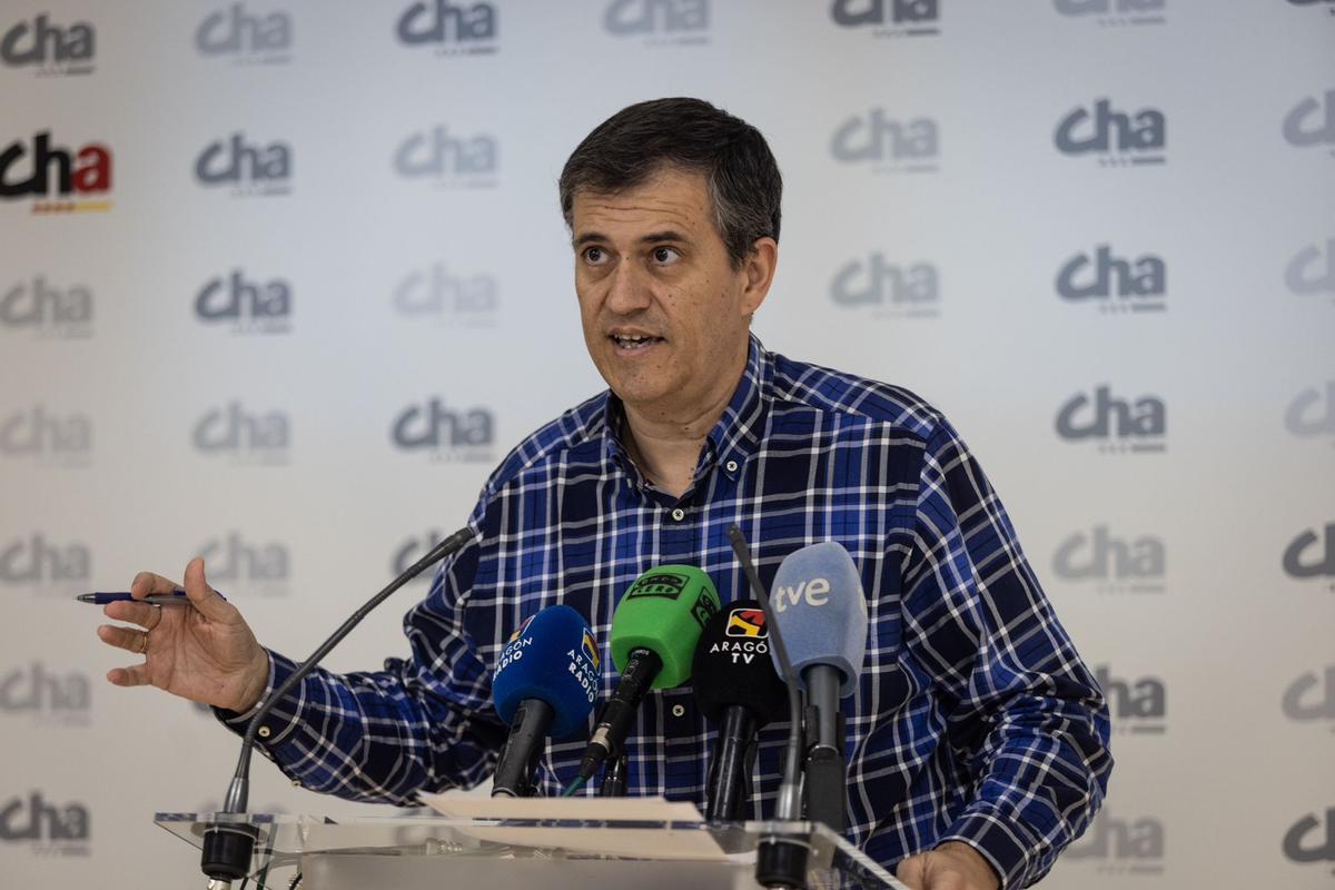 El presidente de Chunta Aragonesista, Joaquín Palacín, en una imagen de archivo.