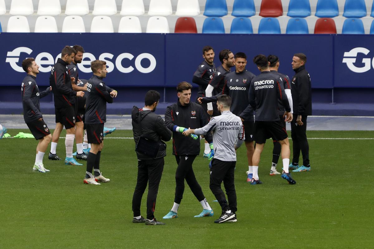 Entrenamiento reciente del Levante UD.