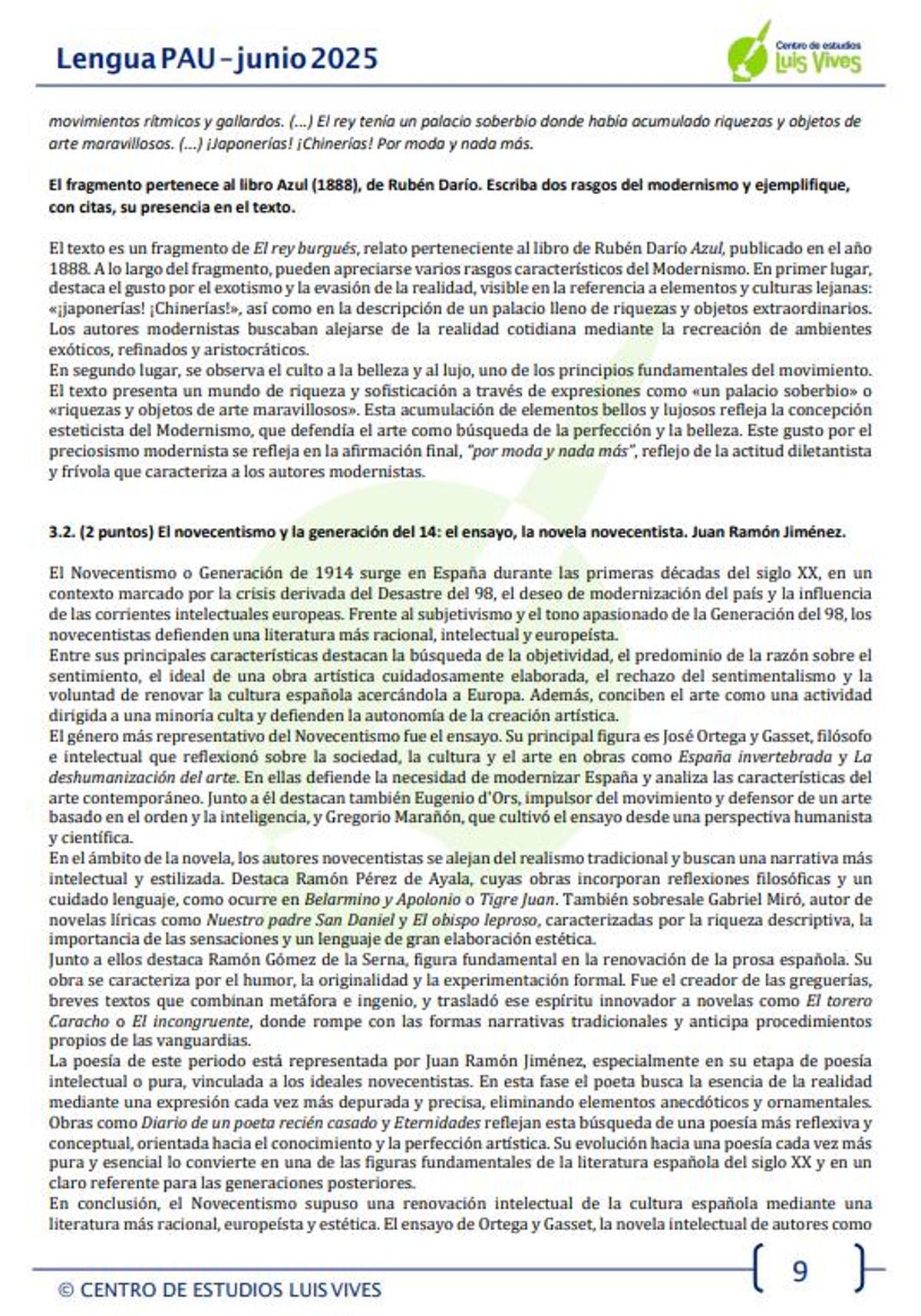 Examen resuelto de Lengua Castellana y Literatura de la PAU 2026 de Madrid