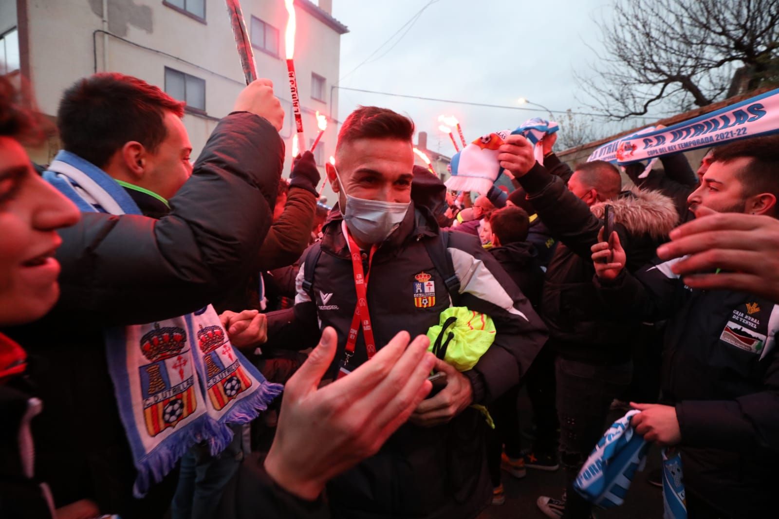 Así se ha vivido en Utrillas la previa del partido de Copa contra el Valencia