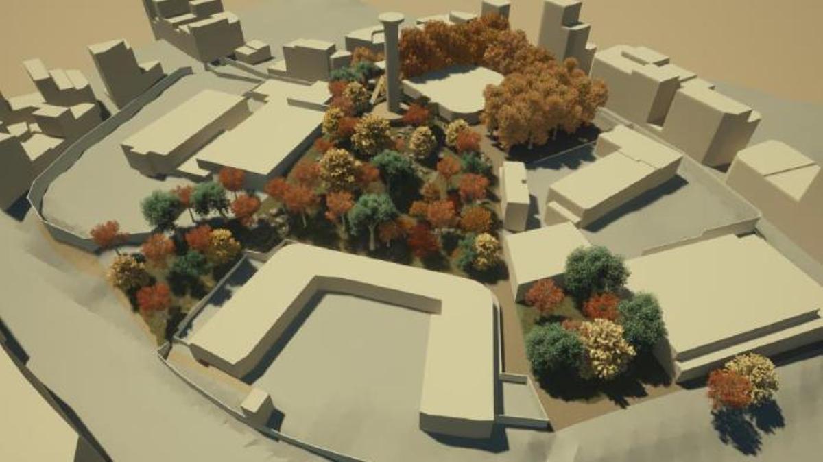 Imagen virtual del proyecto del parque de O Vixía.