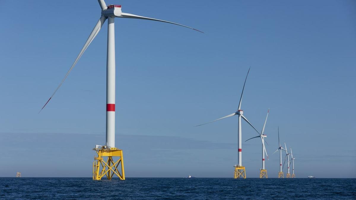 El parque de eólica marina en Saint Brieuc, en Francia, propiedad de Iberdrola