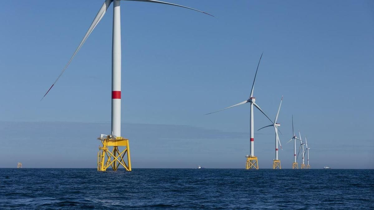 El parque de eólica marina en Saint Brieuc, en Francia, propiedad de Iberdrola