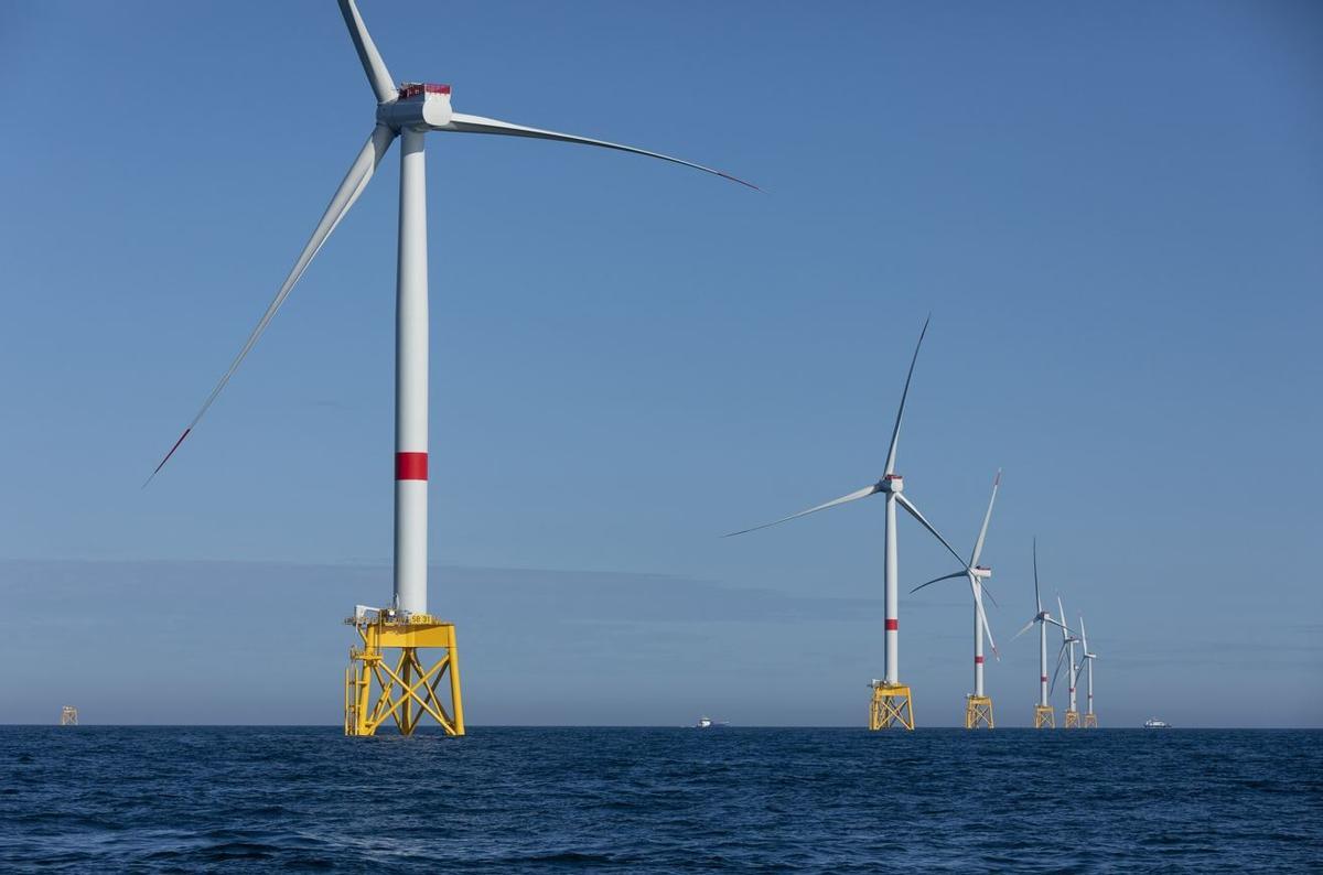 El parque de eólica marina en Saint Brieuc, en Francia, propiedad de Iberdrola