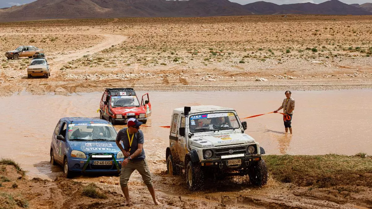 Las fuertes lluvias pusieron a prueba a los 170 participantes de la Maroc Challenge