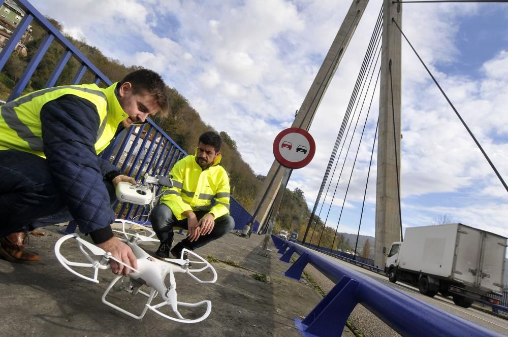 Inspección del Puente de Sama con drones