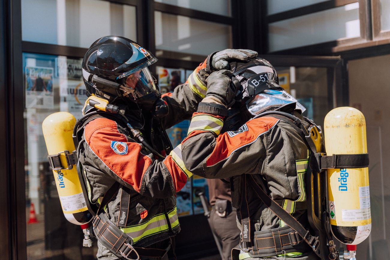 Simulacro de incendio en la Biblioteca Insular de Lanzarote