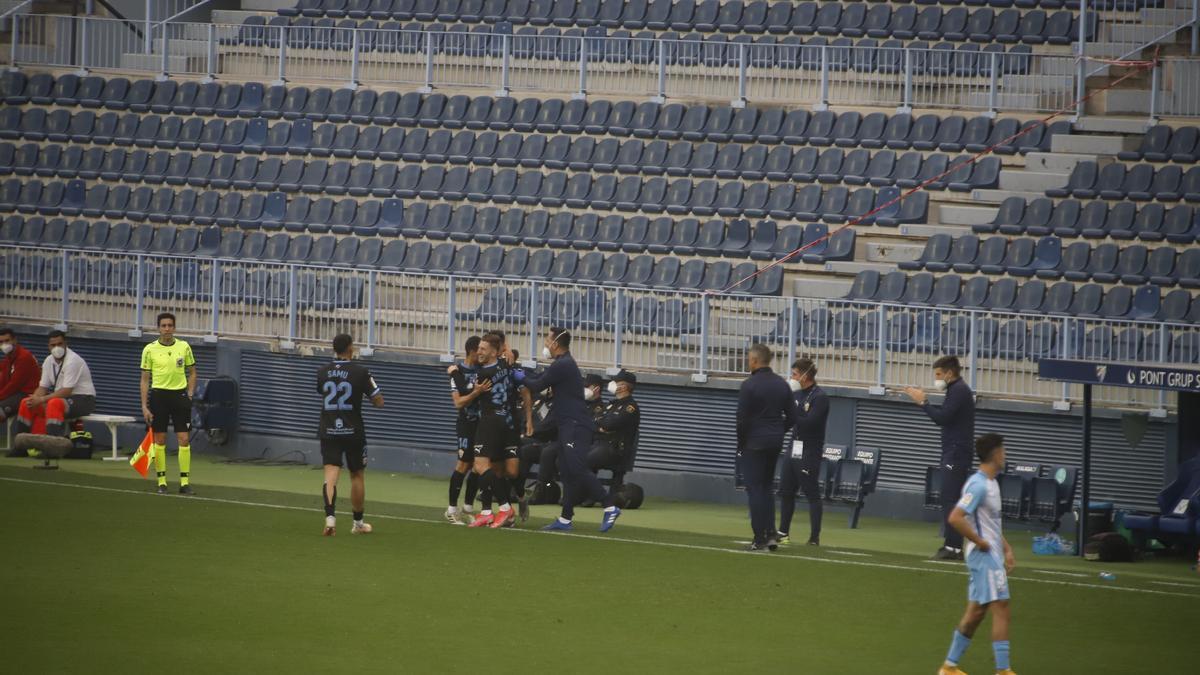 Partido de la Liga Smartbank entre el Málaga CF y el Almería