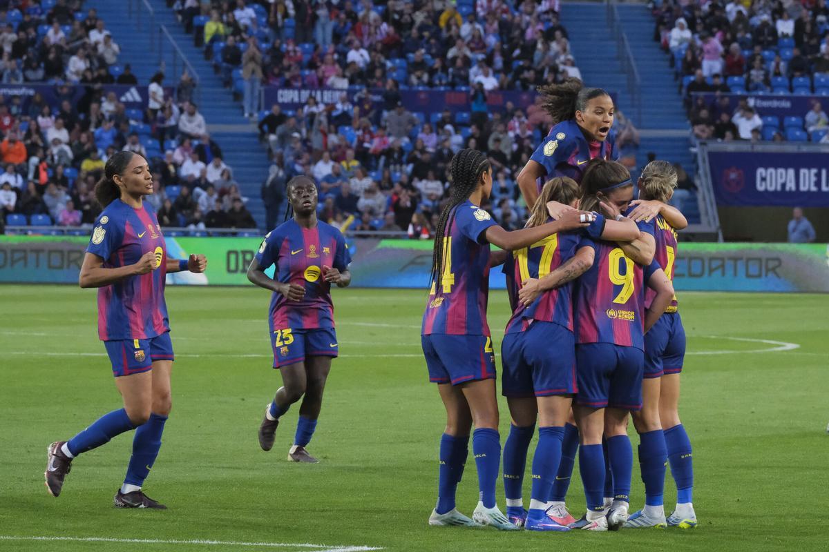 La Final de la Copa de la Reina entre el FC Barcelona y Atlético de Madrid, en el estadio de Gran Canaria