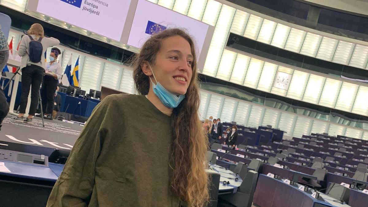 Sofía Gómez es una de los tres zaragozanos participantes en este proceso impulsado por el Parlamento Europeo.