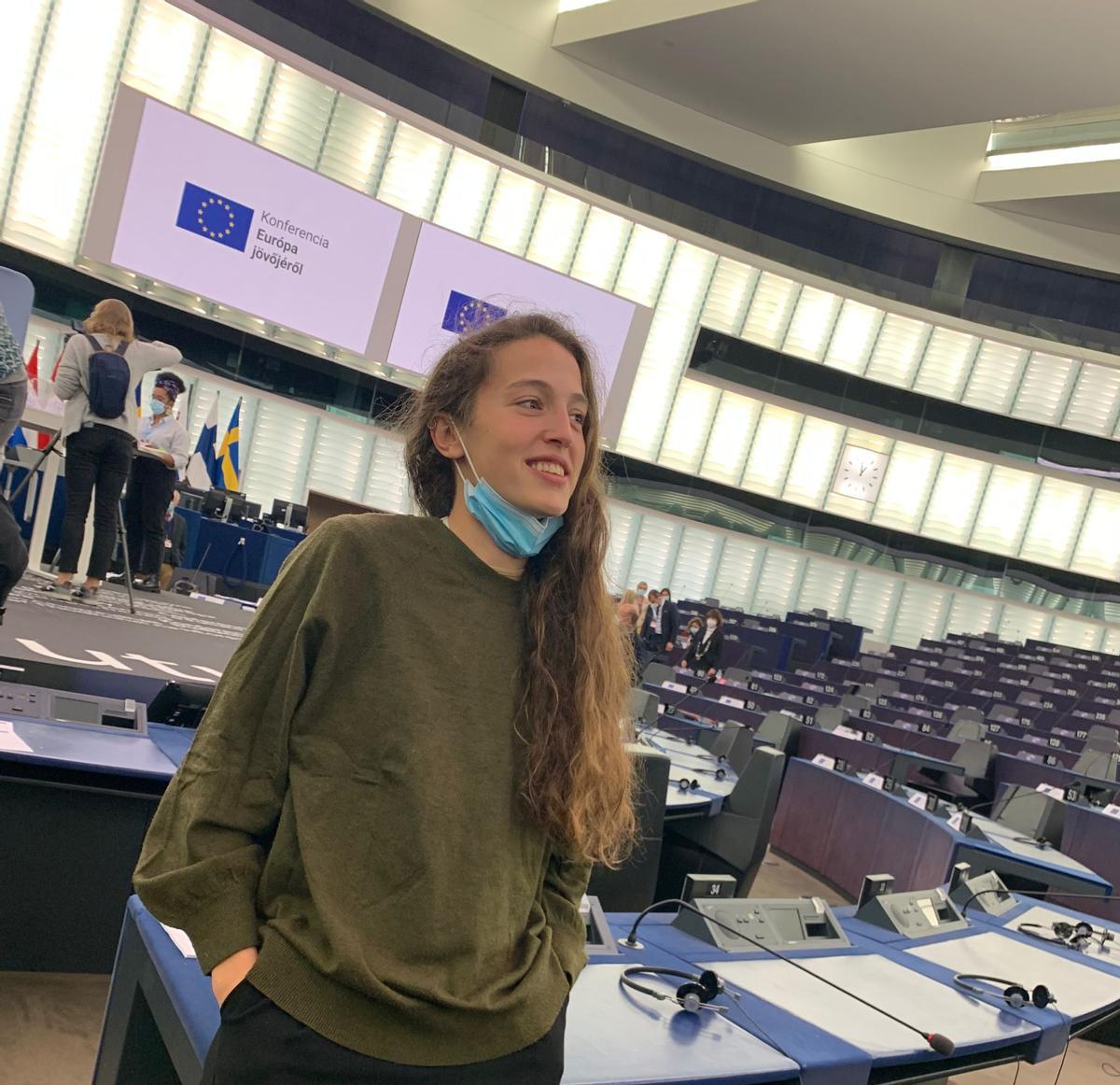 Sofía Gómez es una de los tres zaragozanos participantes en este proceso impulsado por el Parlamento Europeo.