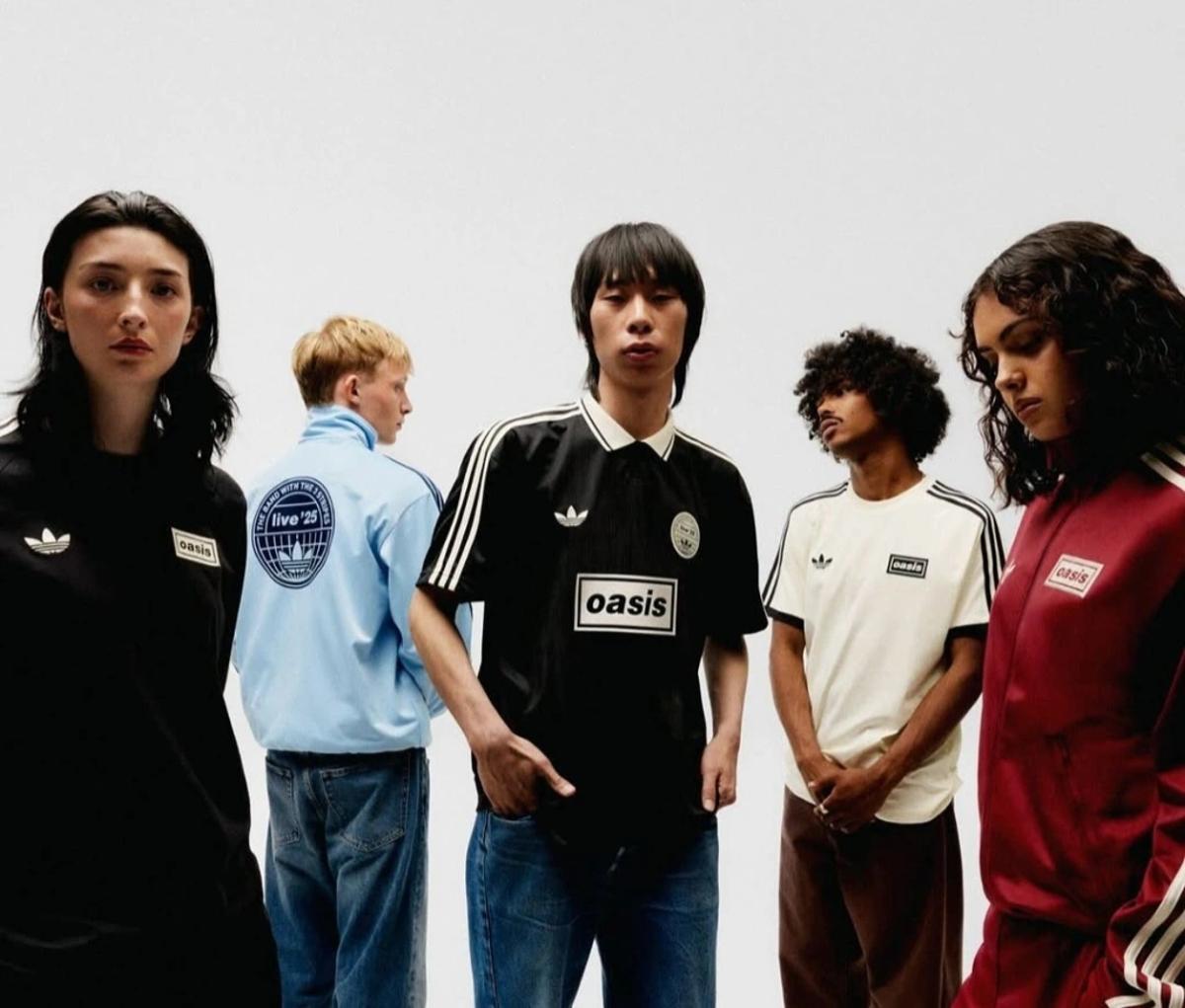 Varios 'looks' de la nueva colaboración de Adidas con Oasis.