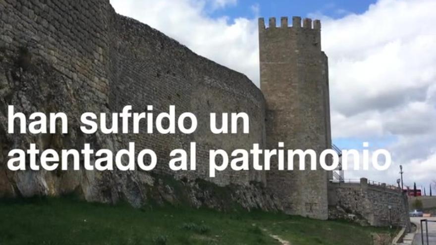 Aparecen pintadas en las torres de Sant Miquel de Morella