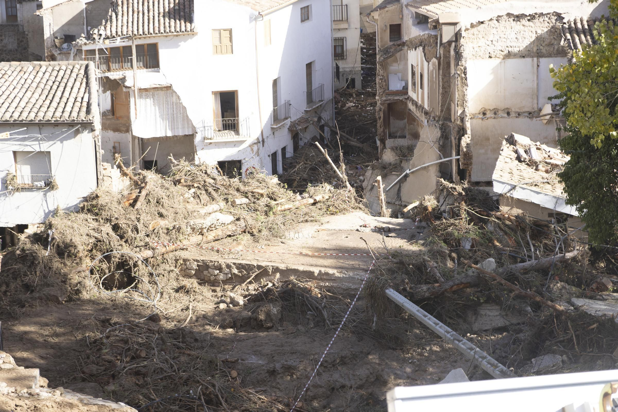 El pueblo de Letur sigue devastado este jueves  tras las fuertes inundaciones