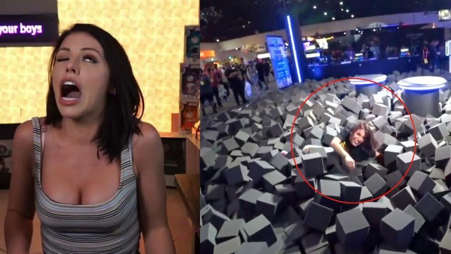 El vídeo del salto en el que una actriz porno se parte la espalda durante un directo en Twitch