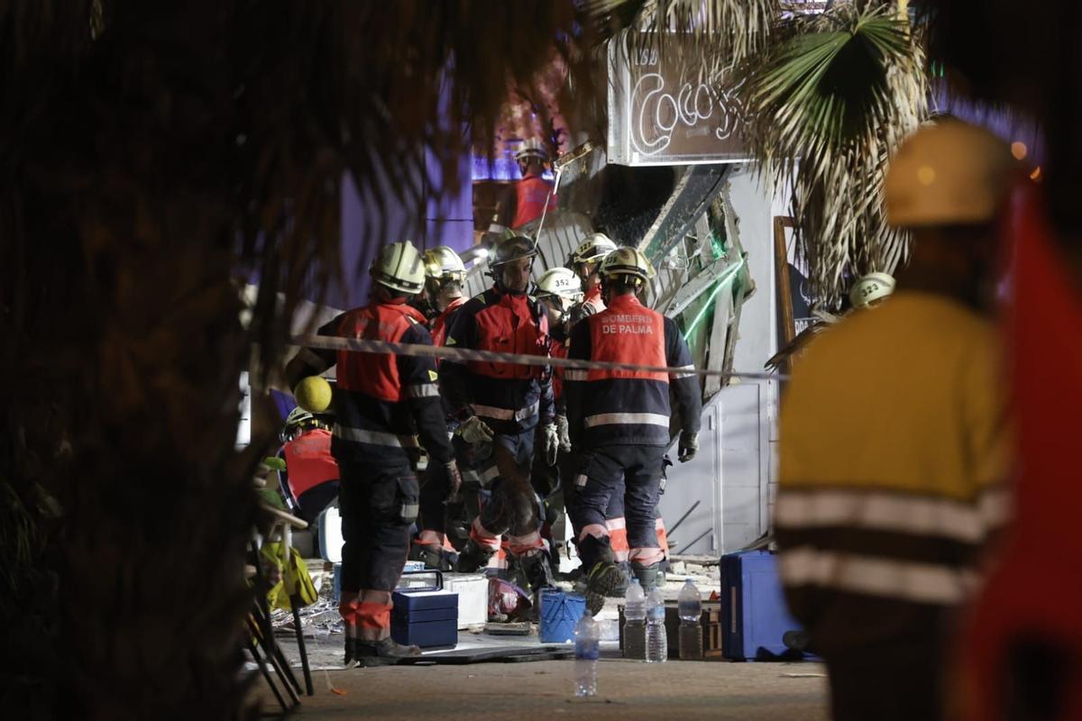 Derrumbe de un edificio en Playa de Palma