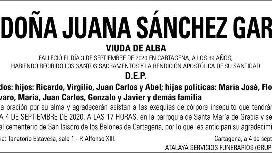 Dª Juana Sánchez García