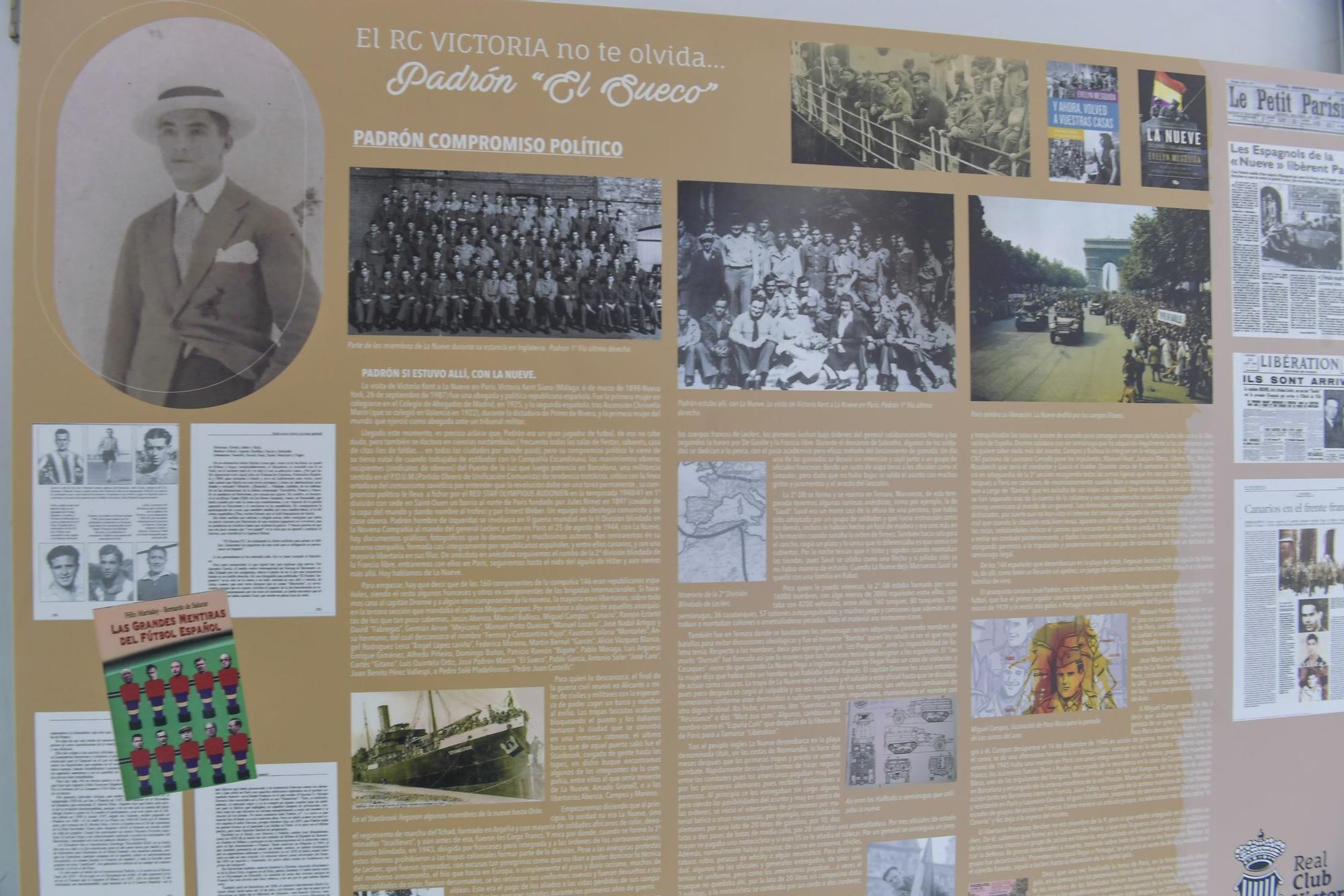 Inauguración en el Club Victoria de la exposición dedicada a José Padrón 'El Sueco'