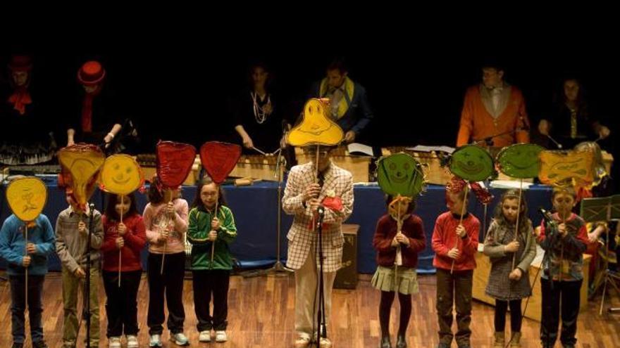 El grupo GAME,  de concierto  con alumnos  del Palacio Valdés