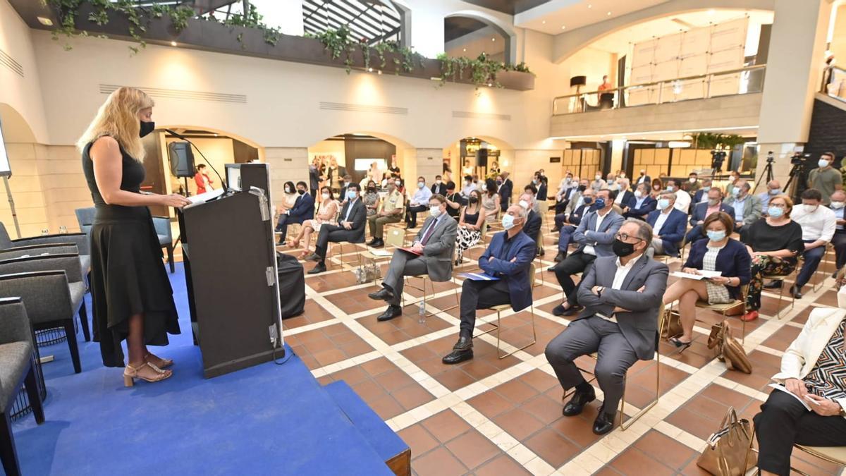 La alcaldesa de Castelló, Amparo Marco, durante su intervención en el III Foro del Agua organizado por Mediterráneo y patrocinado por Facsa