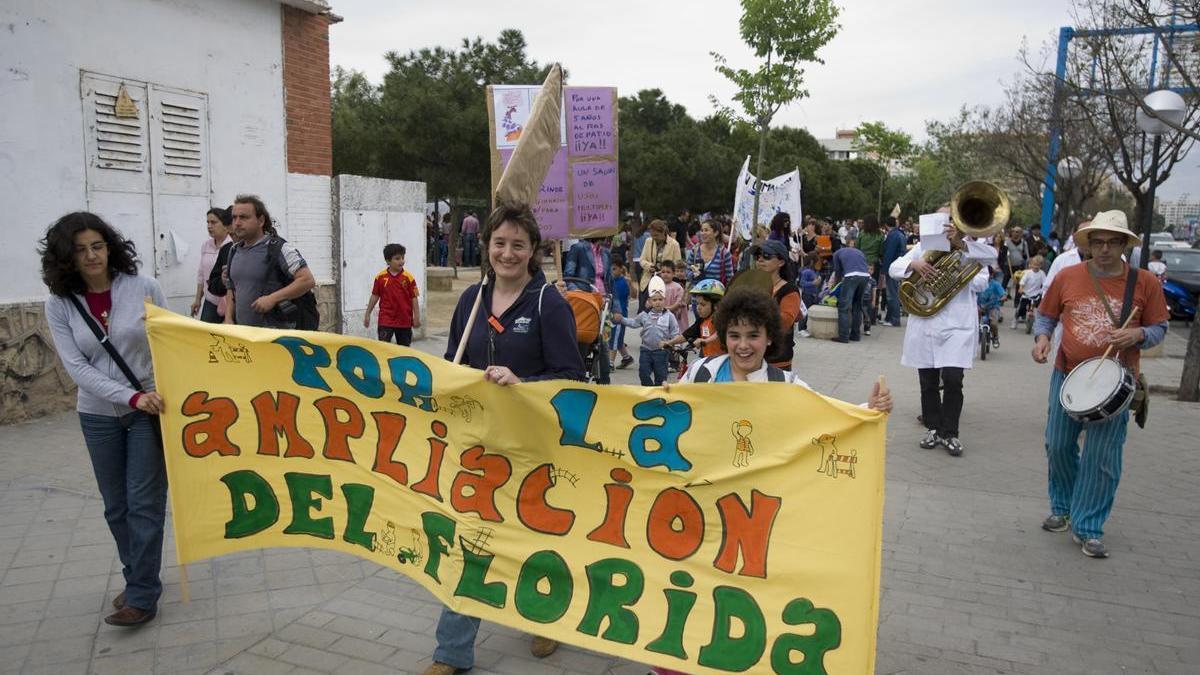 Protesta del CEIP La Florida, hace una década