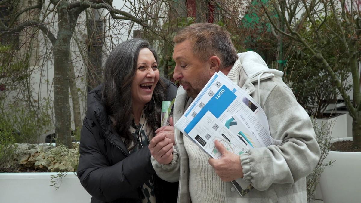 José Manuel Parada enseña Lugo a Ana Santos