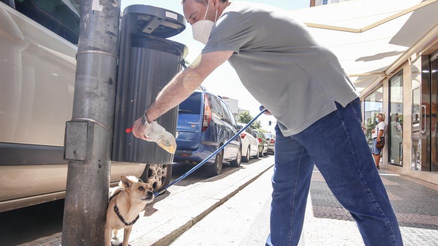 Perros y botella en mano