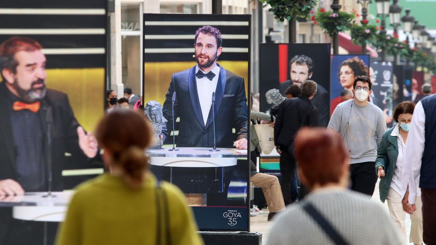 Carteles de promoción de la Gala de los Premios Goya en Málaga.