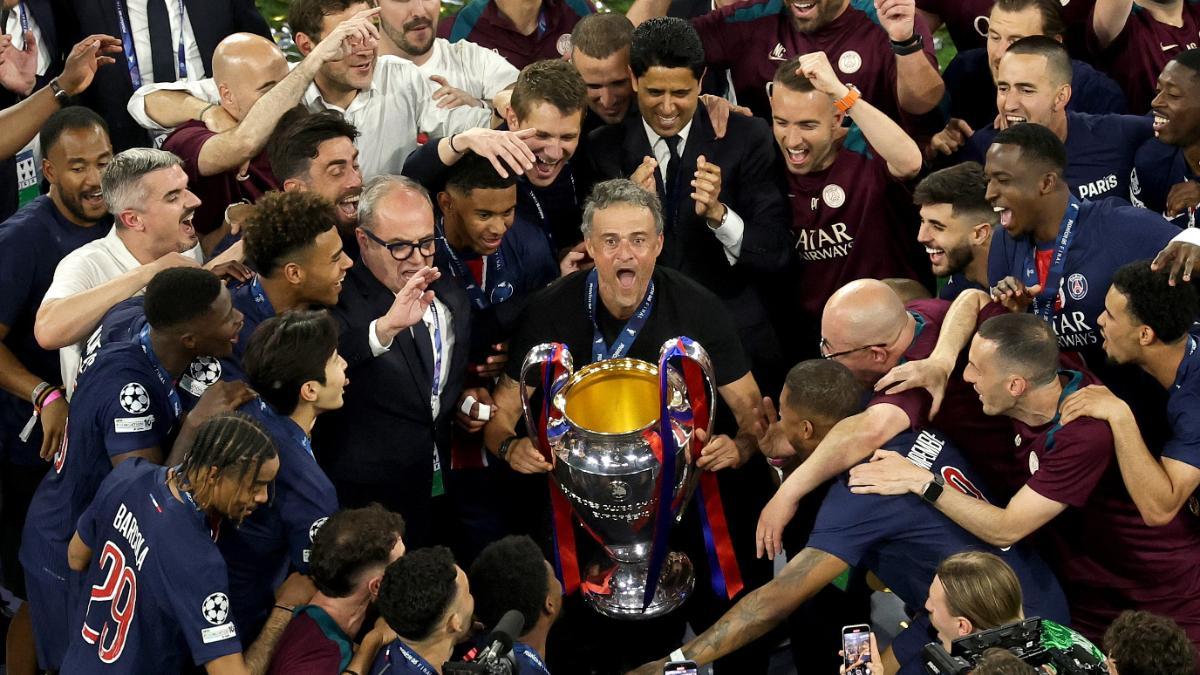El PSG celebra la conquista de su última Champions League