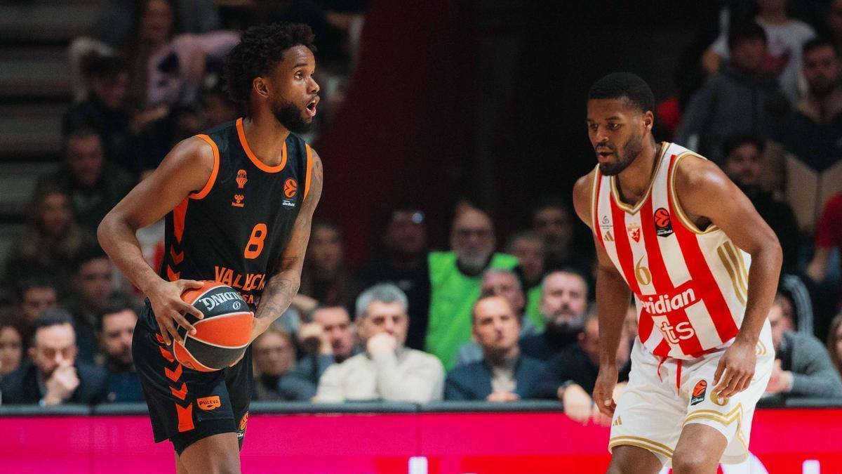 Jean Montero, el mejor de un partido en el que el Valencia Basket dio un nuevo golpe de efecto en Europa.